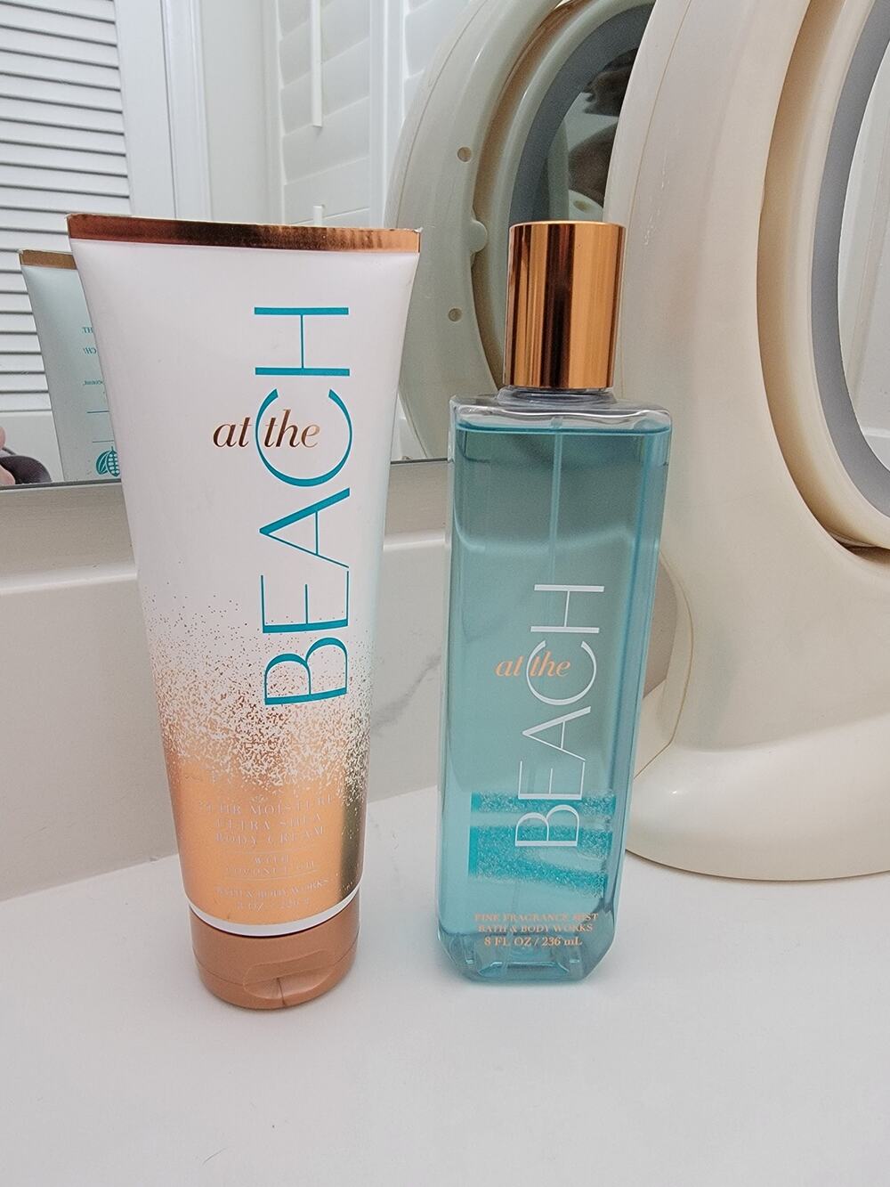 Bath and Body Works At The Beach Body Cream and Body Spray Set NEW